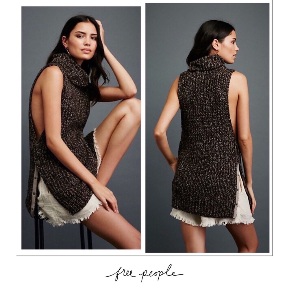 Free People Valentina Chunky Knit Sleeveless Sweater